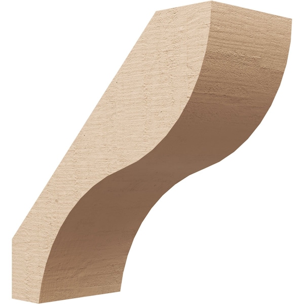 Ekena Millwork 5-inch W x 12-inch D x 12-inch H Geneva Rough Cedar Woodgrain TimberThane Knee Brace, Primed BRCUR05X12X12GNVRCPR - main